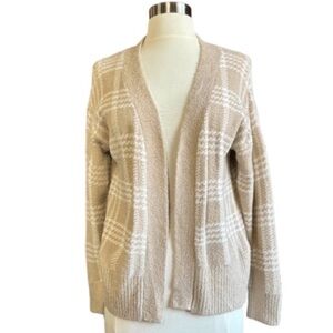 Joie Plaid Tan Women's Sweater Sz XS
